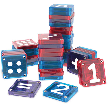 Magna-Tiles magnetisk byggesæt, Lær tal m. 56 dele