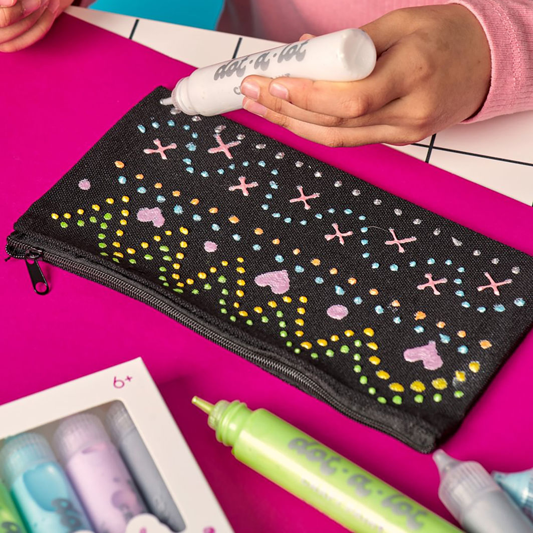 Ooly 3D effekt prikmaling 8 stk, Dot-a-Lot Pearlescent