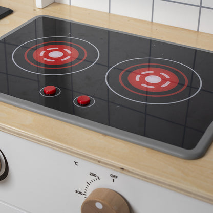 Mamamemo leksakskök i trä med kokplatta