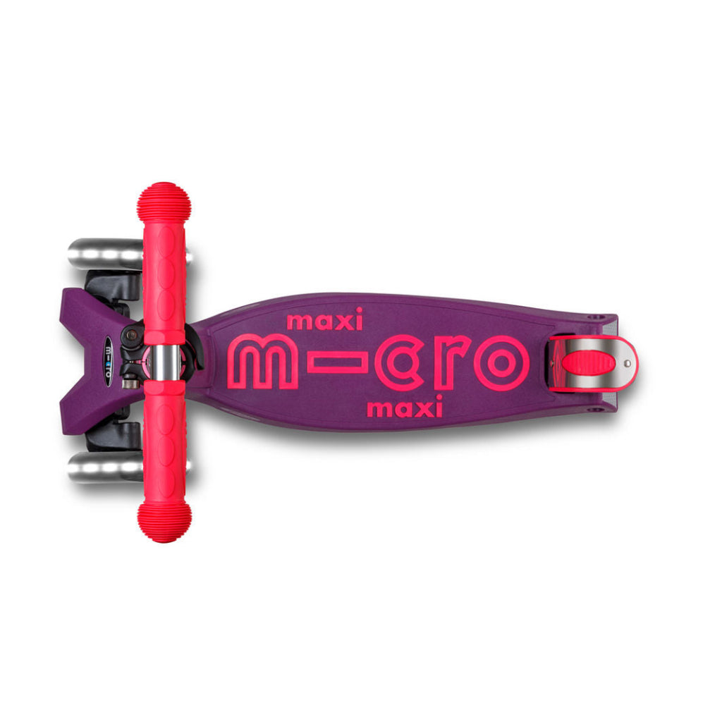 Micro Løbehjul, Maxi Deluxe LED - Neon Ultra Pink