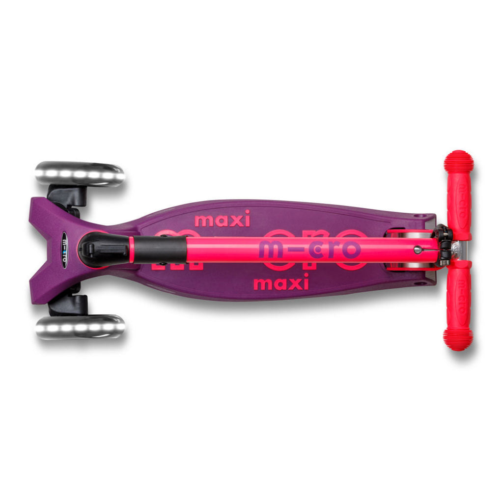 Micro Løbehjul, Maxi Deluxe LED - Neon Ultra Pink