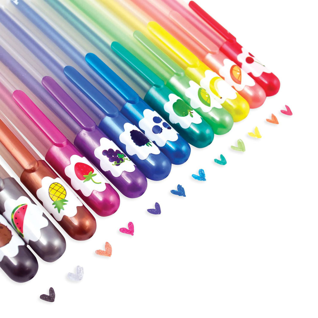 Ooly Gelpen med duft 12 stk, Yummy Yummy Glitter