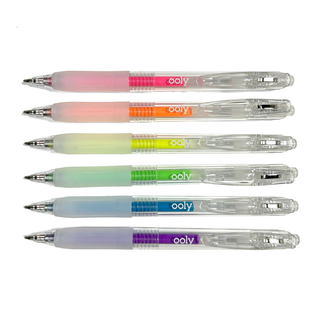 Ooly Gel Pen 6 stk, Multi-surface Deco - Jelly Gloss Neon