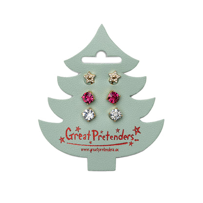 Great Pretenders, 3-pack clip-on örhängen - Jul