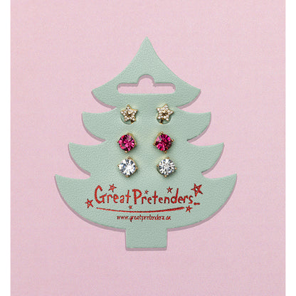 Great Pretenders, 3-pack clip-on örhängen - Jul