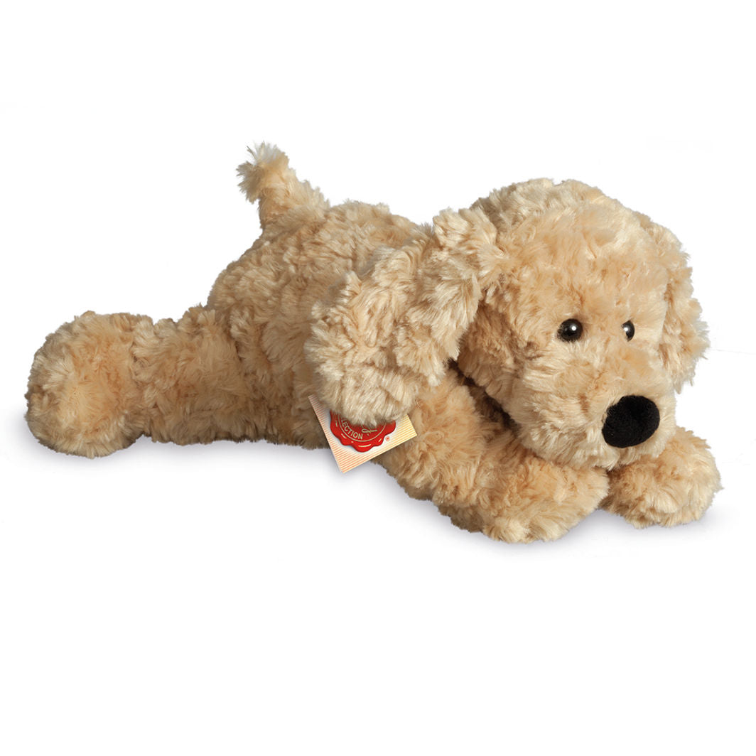 Teddy Hermann bamse, Liggende hund, beige - 28 cm