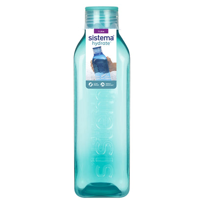 Sistema dricksflaska, Square bottle, 1 L - Minty teal
