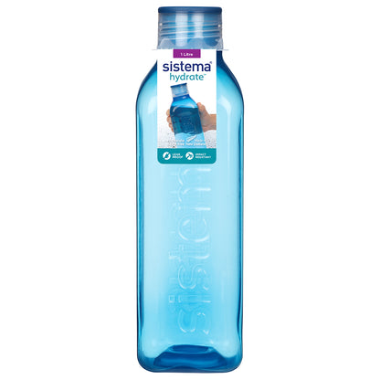 Sistema dricksflaska, Square bottle, 1 L - Ocean blue