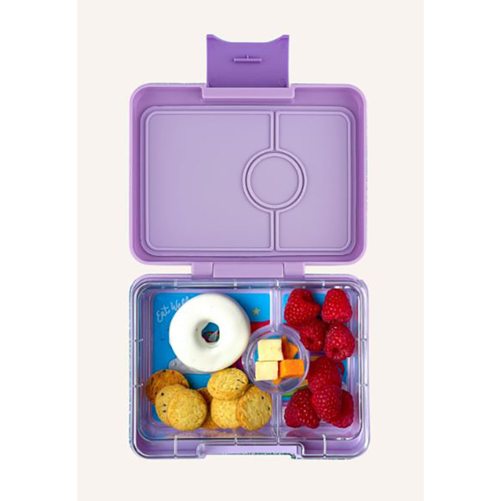 Yumbox matlåda med 3 fack, Snack - Lavande Purple/unicorn