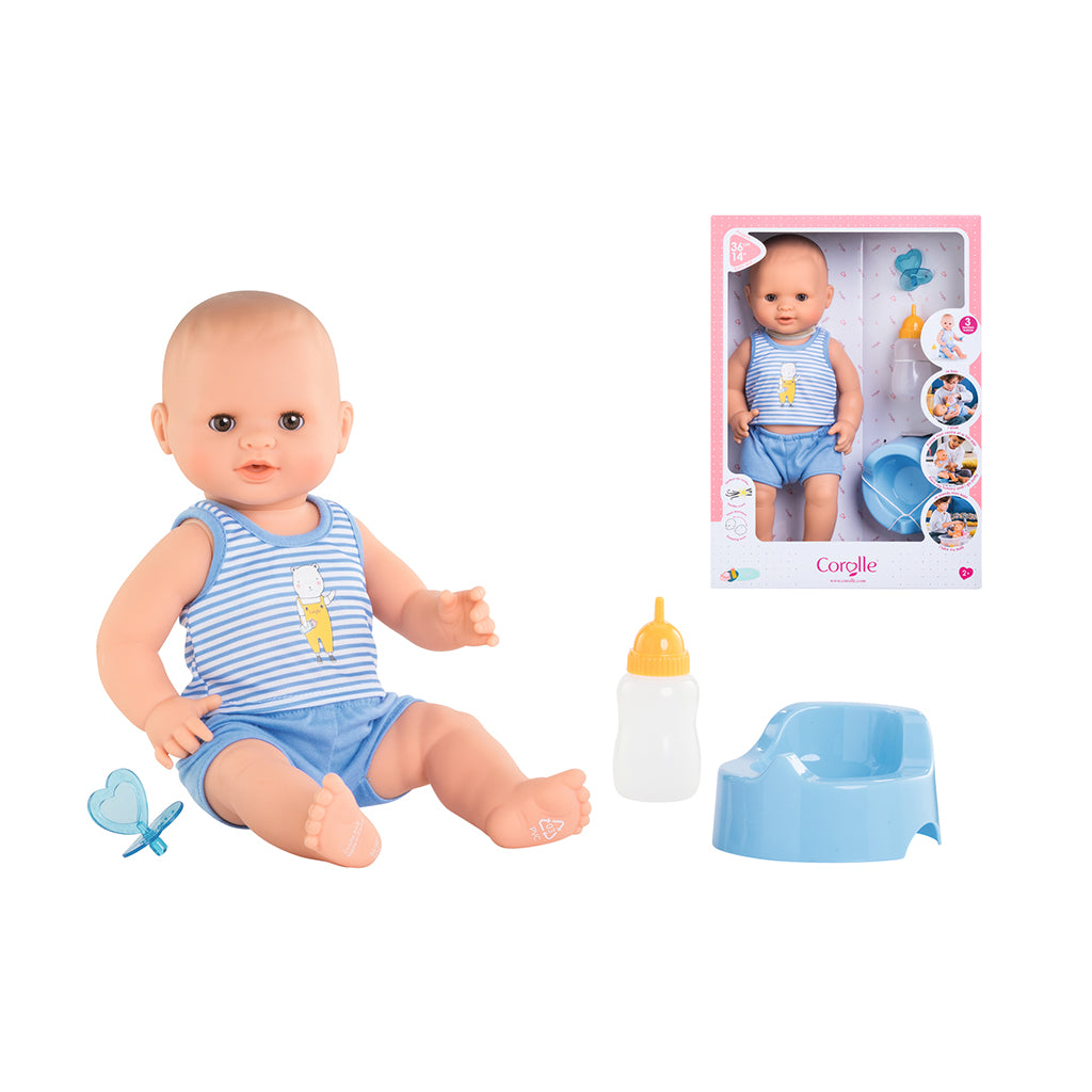 Corolle babydukke Mon Grand 36 cm, Paul – badedocka som kan dricka och kissa