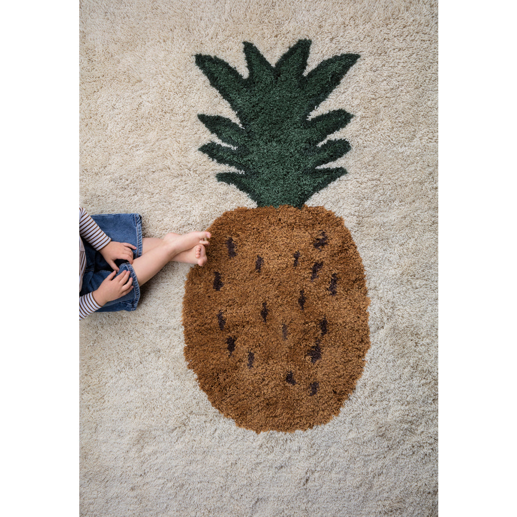 ferm Living golvmatta i ull, Ananas - Small