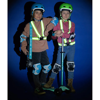 Micro - Knä- och Armbågsskydd - Reflekterande Svart - Strl. S eller M