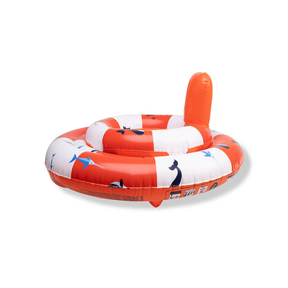 Swim Essentials, Baby badring med ryggstöd, 0-1 år - Ocean Stripes