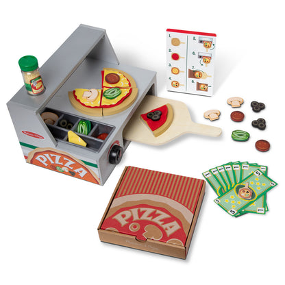 Melissa &amp; Doug Leksaksmat, Pizza-baka själv - 41 delar
