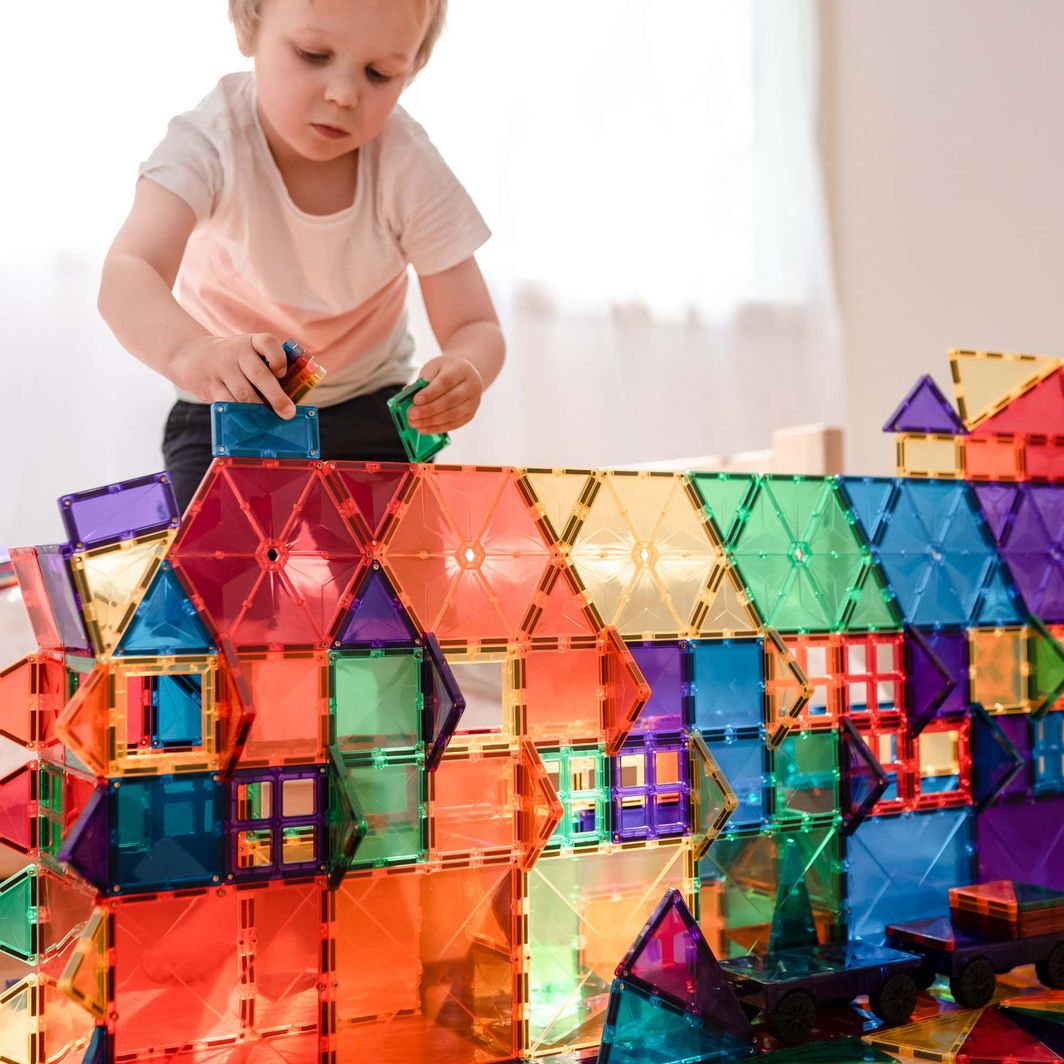 Connetix Mega Pack, Magnetiskt byggset med 212 delar - Rainbow