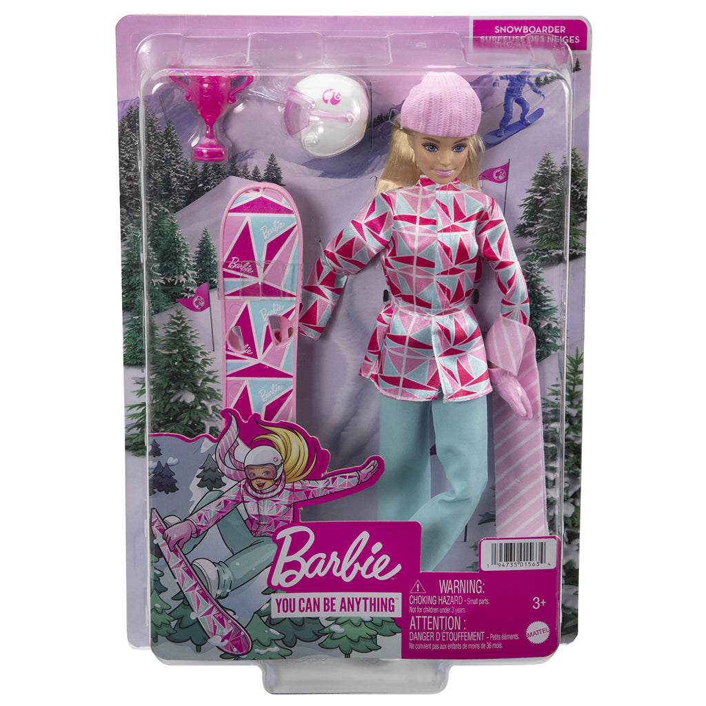 Barbie-docka som snowboardåkare