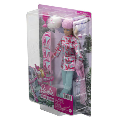 Barbie-docka som snowboardåkare