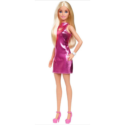 Barbie-docka Fashionistas, rosa klänning med hjärtformat urklipp