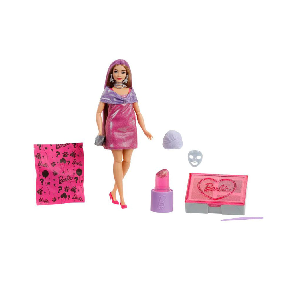 Barbie Glam Party Unboxed, Pink Curvy docka