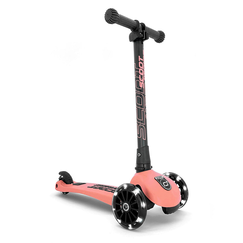 Scoot and Ride Highway Kick 3, sparkcykel - LED Peach