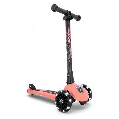 Scoot and Ride Highway Kick 3, sparkcykel - LED Peach