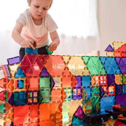 Connetix Mega Pack, Magnetiskt byggset med 212 delar - Rainbow