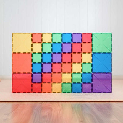 Connetix Square Pack, Magnetiskt byggset med 42 delar - Rainbow