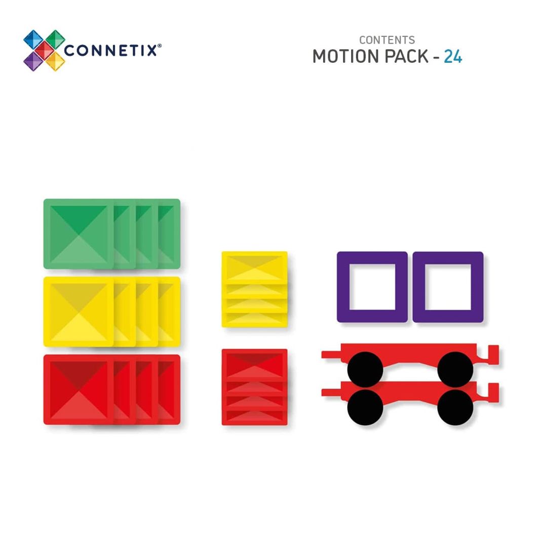 CONNETIX Connetix Motion Pack - magnetsats 24 delar - rainbow