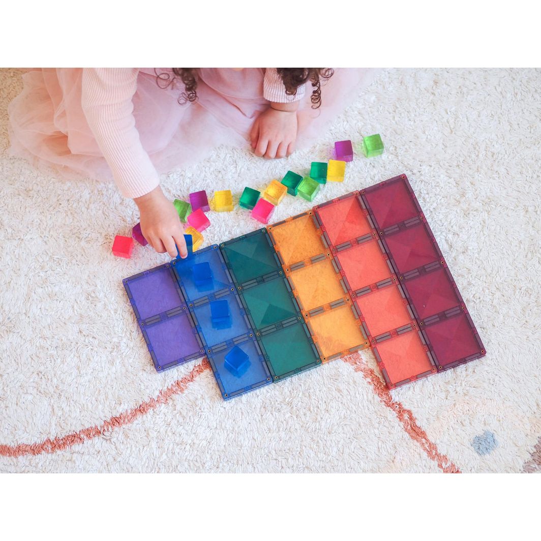 Connetix Ractangle Pack - magnetsats 24 delar - pastell