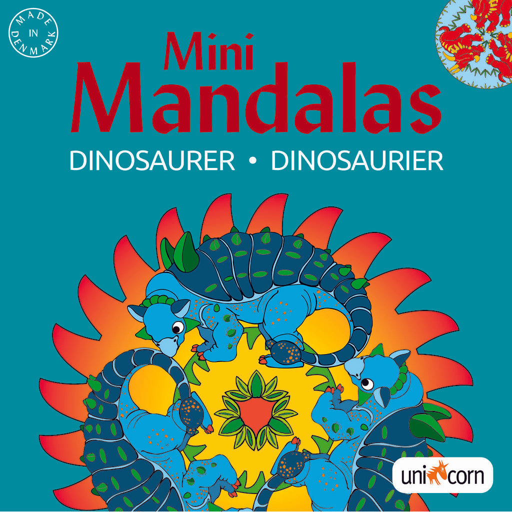 Mandalas målarbok mini, dinosaurier