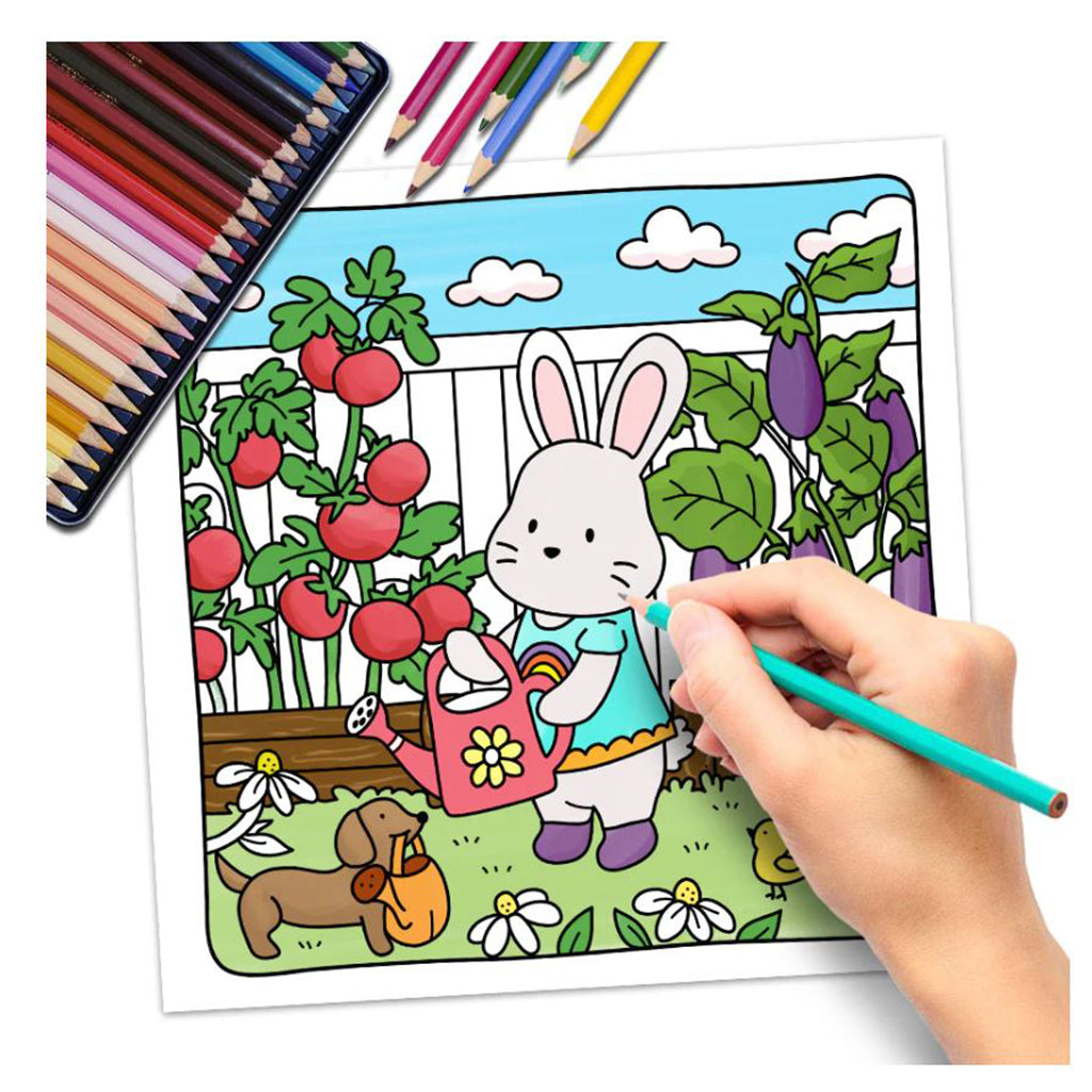 Cottage Friends målarbok