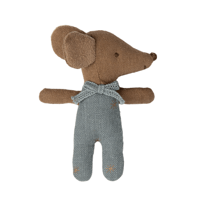 Maileg Sove/vågen baby mus i tändsticksask - Blå