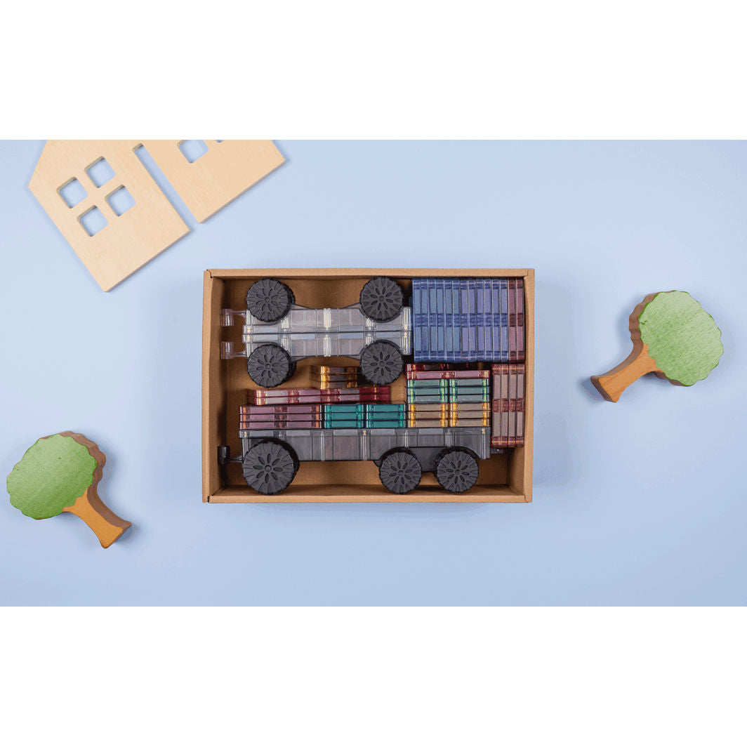 CONNETIX Connetix Transport Pack – magnetsats med 50 delar – pastell