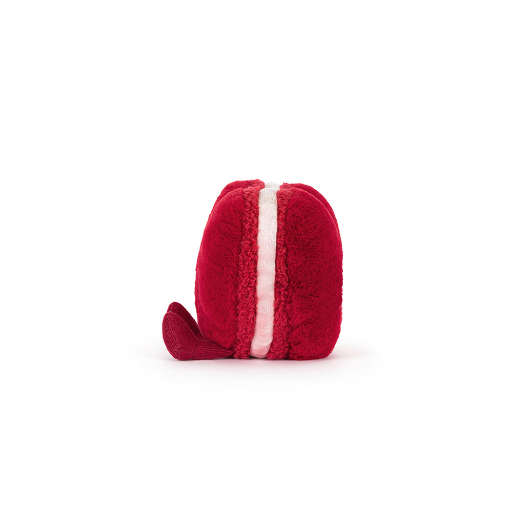 Jellycat bamse, Amuseables Arlette Heart Macaron, rød - 13 cm