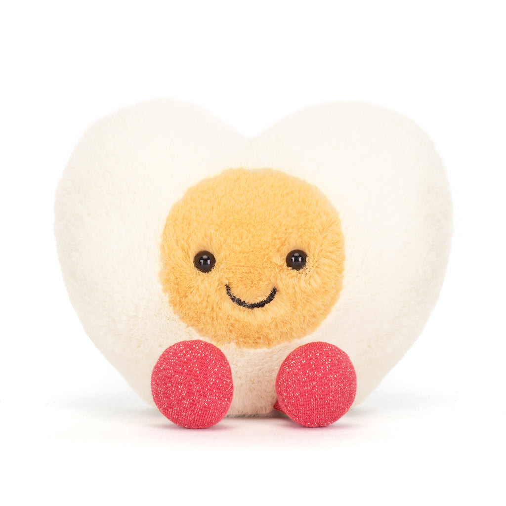 Jellycat gosedjur, Amuseables Heart kokt ägg - 12 cm