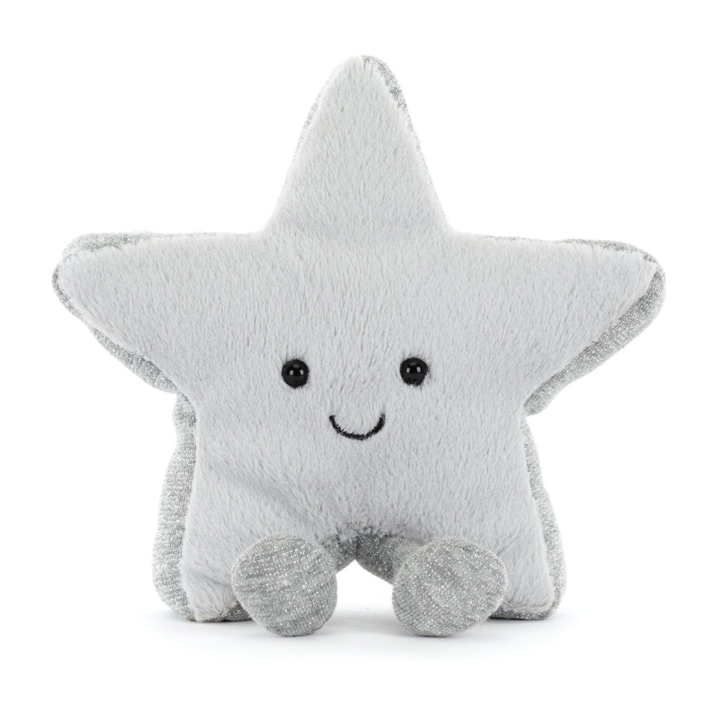 Jellycat bamse, Amuseables Silver star - 17 cm