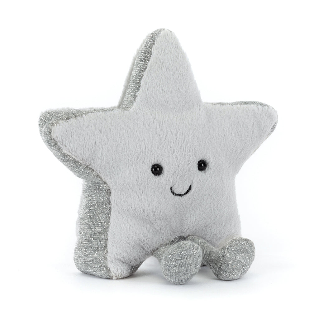Jellycat bamse, Amuseables Silver star - 17 cm