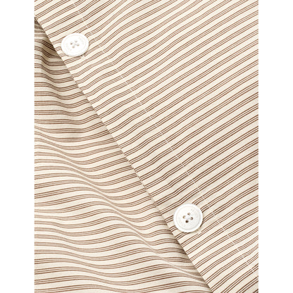 Studio Feder vuxensängkläder, ekologisk percale - Brown beach stripe