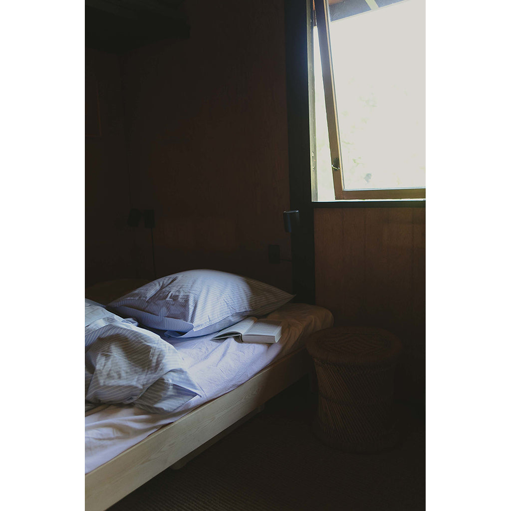 Studio Feder voksensengetøj, økologisk percale - Mattress stripe