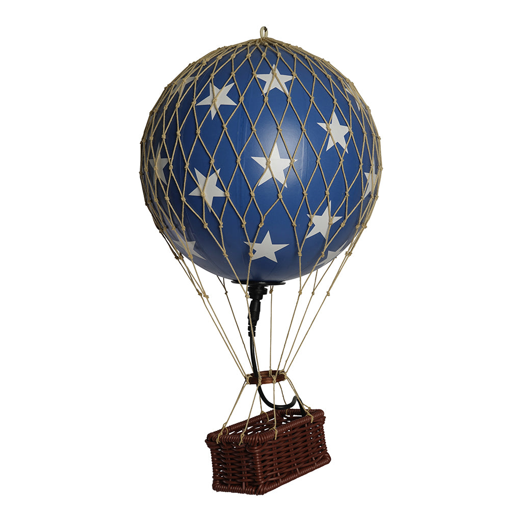 LED Luftballong, Blue stars - 32 cm