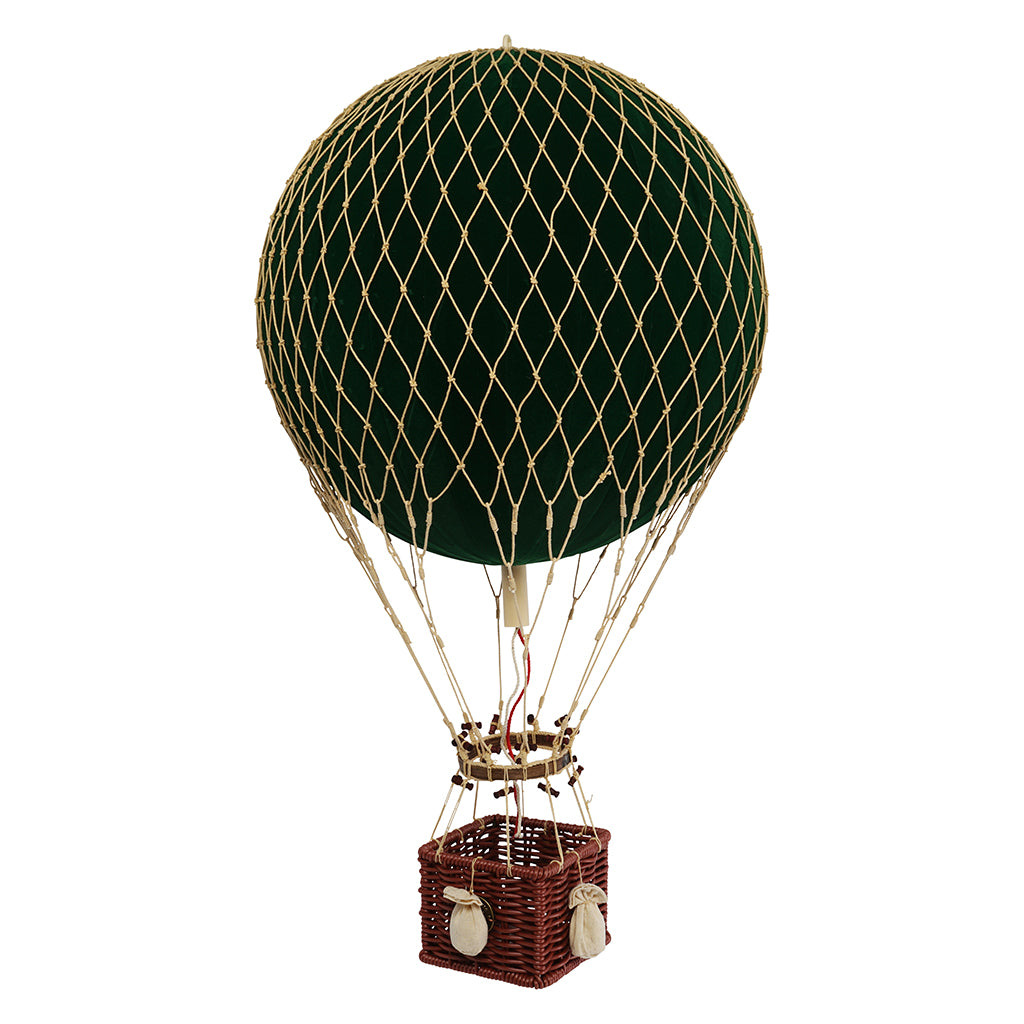 Luftballon, fløjlsgrøn - H: 56 x D: 32 cm