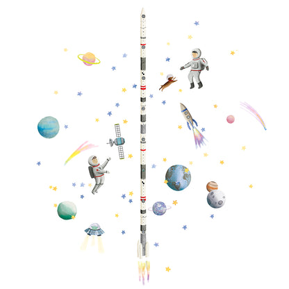 Mimi Lou väggklistermärke, höjdmätare - Space