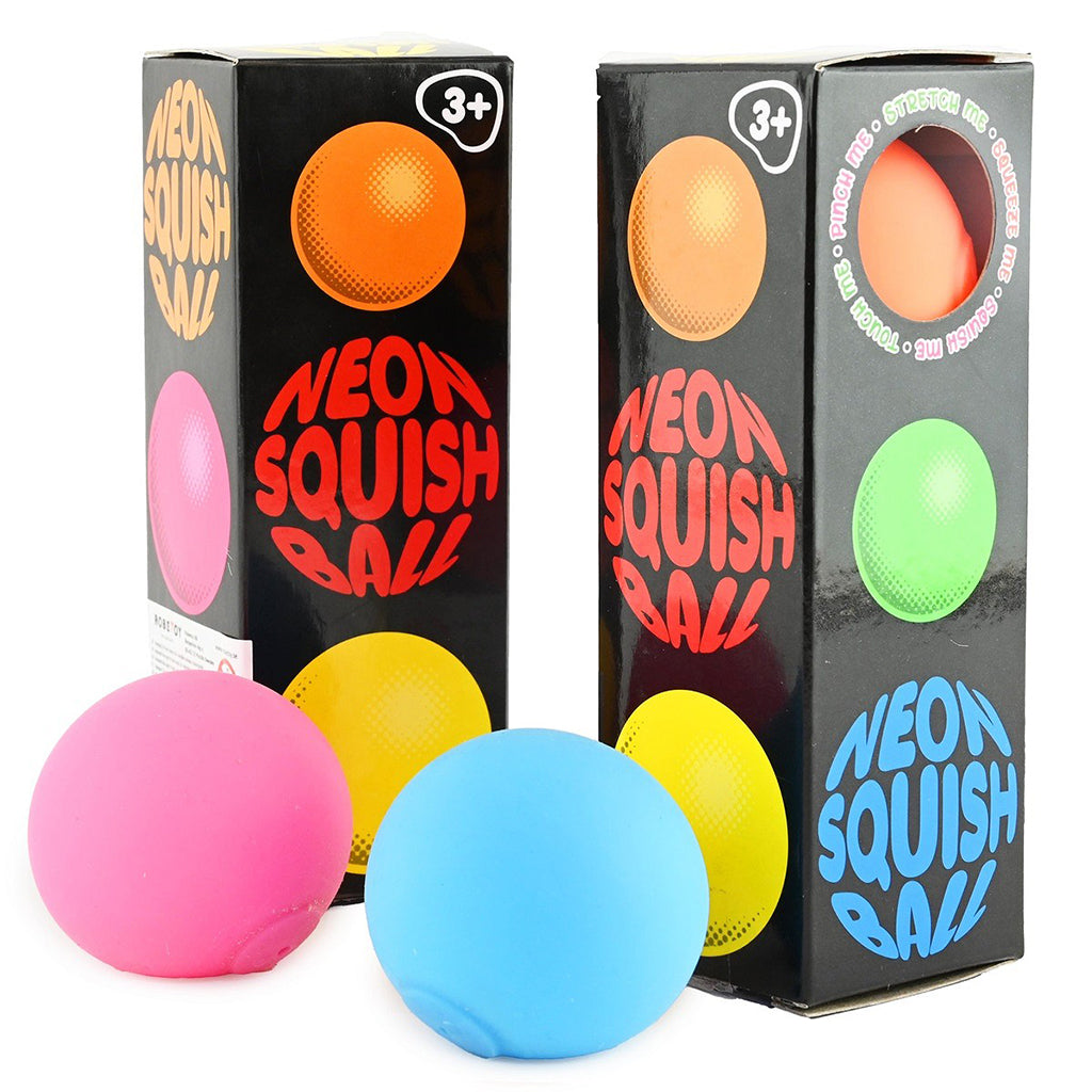 Robetoy squeeze ball, glitter – 3-pack. Neon