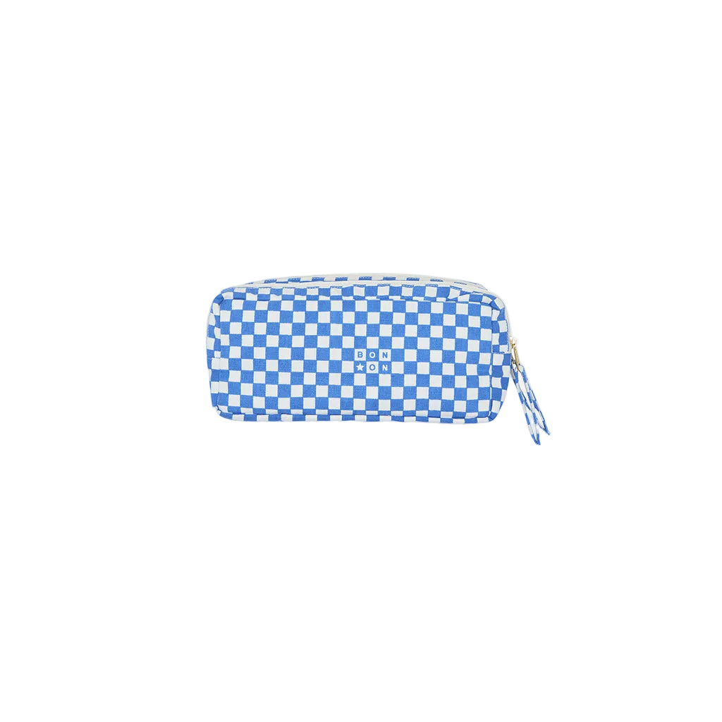 Bonton pennfodral, Damier blå indigo