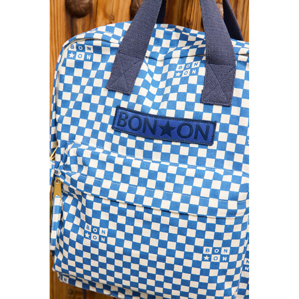 Bonton ryggsäck, mellanstor - Damier Bleu