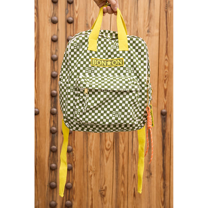 Bonton ryggsäck, mediumstorlek – Damier Vert