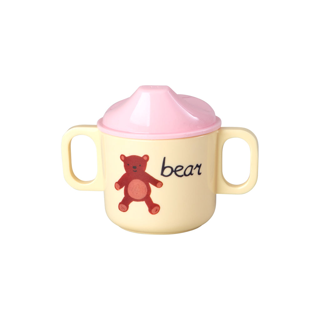 Rice Babymugg med två handtag, Pink ABC