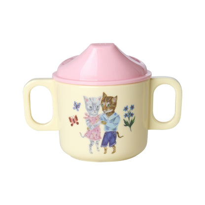Rice Babymugg med två handtag, Rosa - Nathalie Lété Print