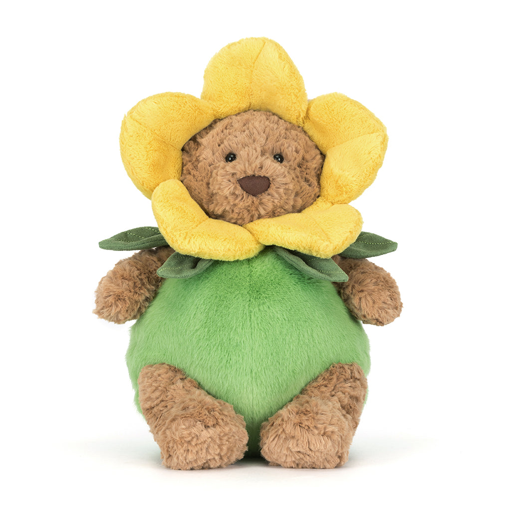 Jellycat mjukisdjur, Bartholomew Bjørn, Påskelilje-outfit – 26 cm