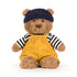 Jellycat bamse, Bartholomew bjørn i sømandstøj - 26 cm